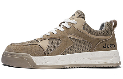 Jeep Low Top Skateboard Shoes Men's Khaki