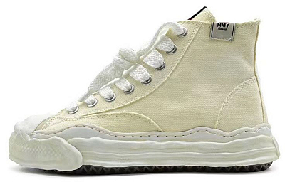 MIHARA YASUHIRO Canvas Shoes Unisex High-Top Beige Yellow