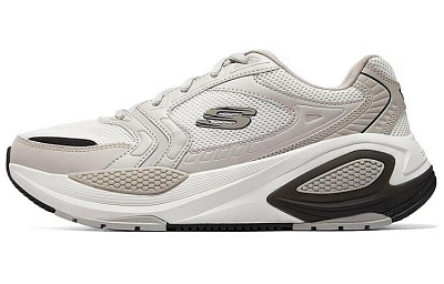 Skechers Cushioning Wear-Resistant Low-Top Casual Shoes Men's Beige White Black
