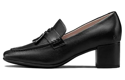 Ecco Chunky Heel High Heels 5.5cm Women's Black