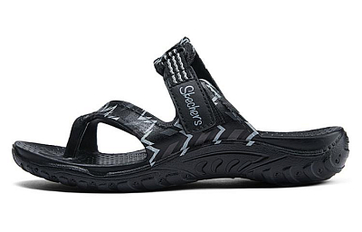 Skechers Abrasion Resistant Slip Resistant Slide Slippers Women's Black