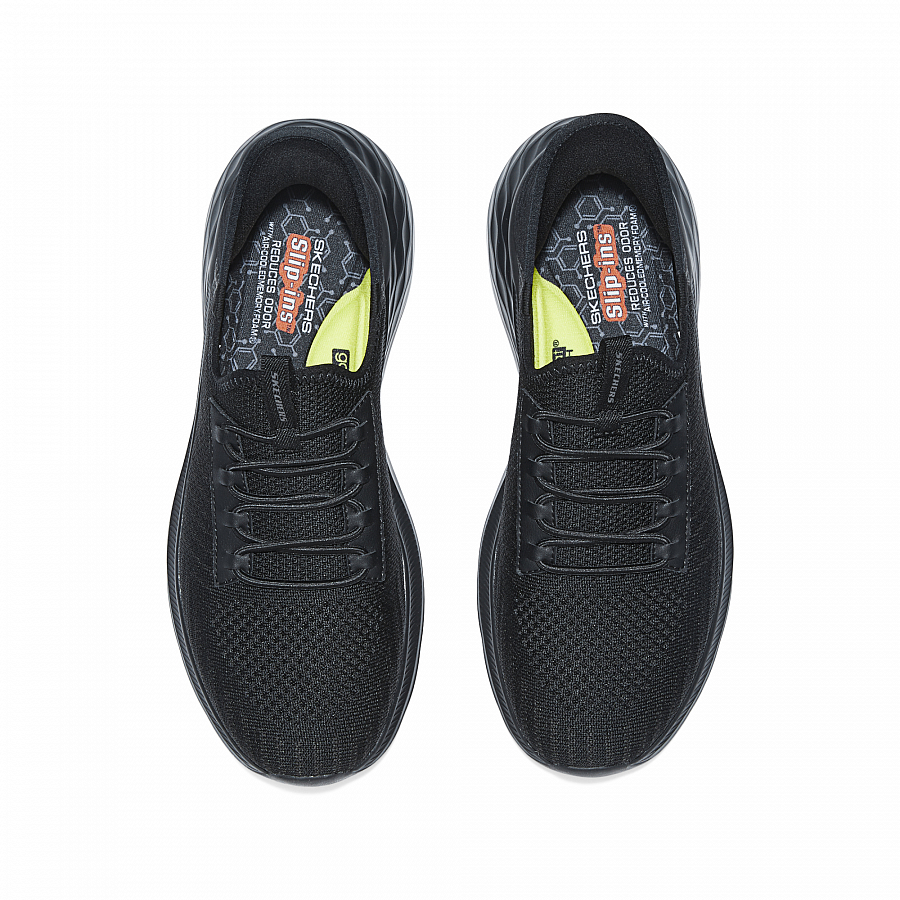 Skechers Cushioning Wear-Resistant Breathable Coverage Lightweight Rebound Low-Top Casual Shoes Men's Black купить в интернет-магазине Yoocart с быстрой доставкой по России.