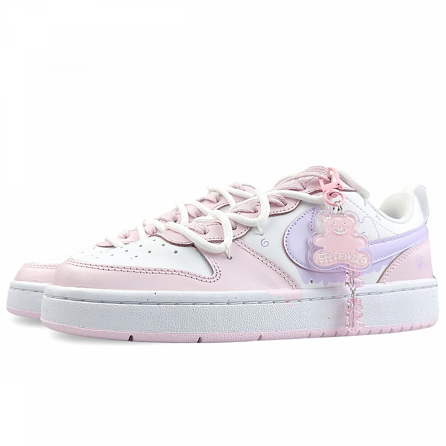 Nike Court Borough Wear-resistant And Lightweight Low-Top Skateboard Shoes Women's Pink White купить в интернет-магазине Yoocart с быстрой доставкой по России.