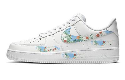 Nike Air Force 1 Anti-Slip Wear-Resistant Low-Top Skateboard Shoes Women's Pure White