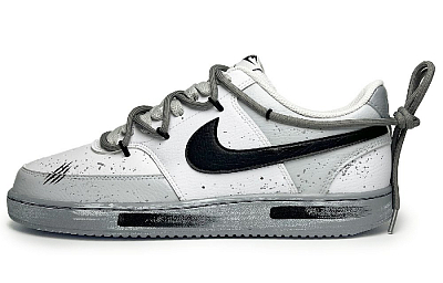 Nike Court Vision 1 Low top Skateboard Shoes Women's Gray White
