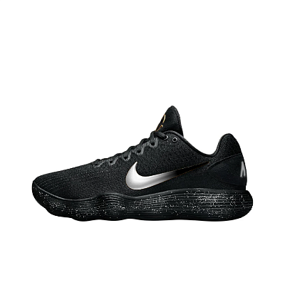 Nike Hyperdunk 2017 Silver Galaxy Abrasion Resistant Low Top Basketball Shoes Unisex Black