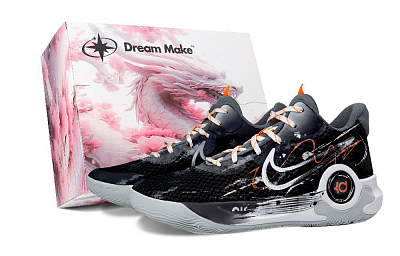 Nike KD Trey 5 IX Basketball Shoes Unisex Mid top Black/White/Gray