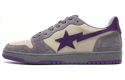 BAPE A BATHING APE Court Sta Mist Grey Royal Purple