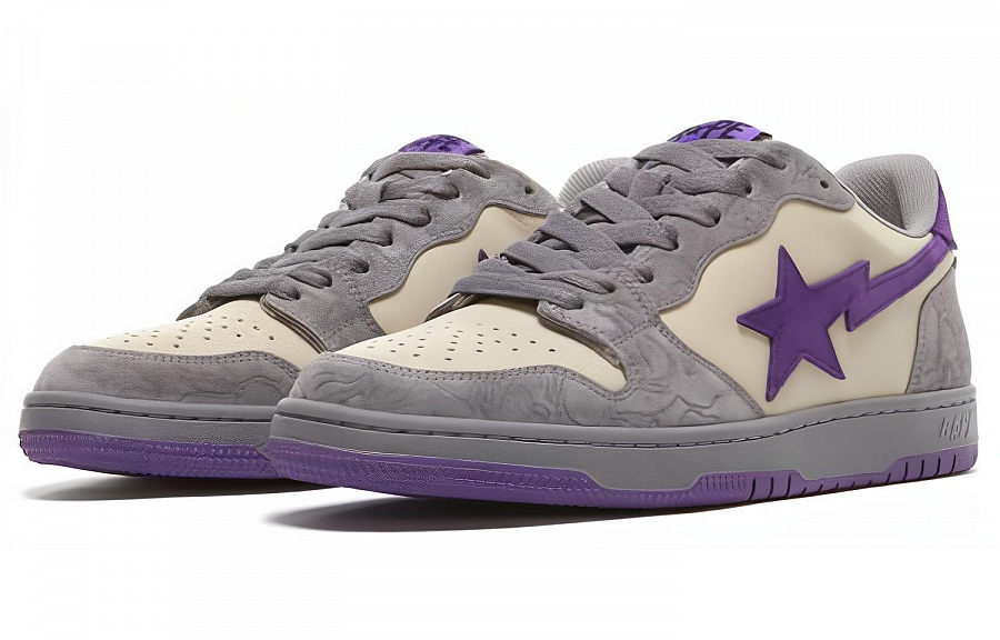 BAPE A BATHING APE Court Sta Mist Grey Royal Purple купить в интернет-магазине Yoocart с быстрой доставкой по России.