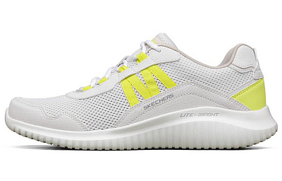 Skechers Flection Low Top Running Shoes Men's Gray Yellow