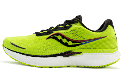 Saucony Triumph Victory 19 Low Top Running Shoes Men's Fluorescent Green Black