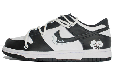 Nike Dunk Anti-Slip Wear-Resistant Low-Top Skateboard Shoes GS Black White