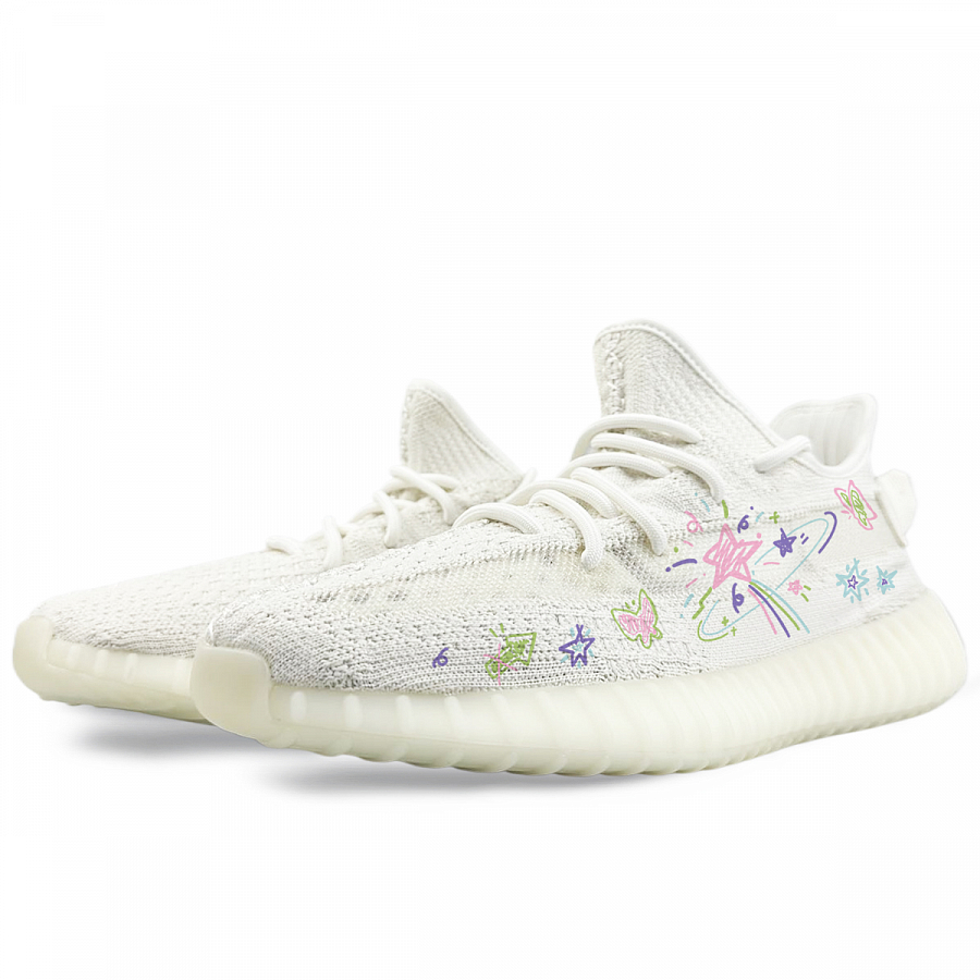 Adidas Originals Yeezy Boost 350 Anti-Slip Wear-Resistant Low-Top Casual Shoes Unisex Pink White купить в интернет-магазине Yoocart с быстрой доставкой по России.