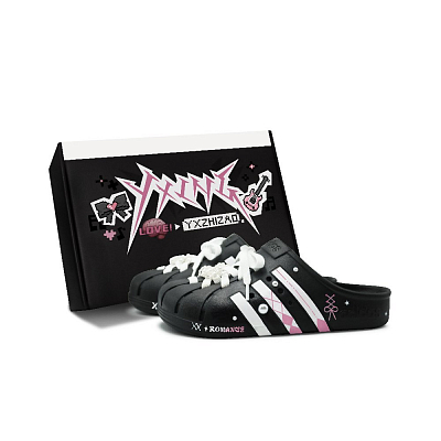 Adidas ADILETTE CLOGS Wrap-toe Slippers Unisex Black White Pink