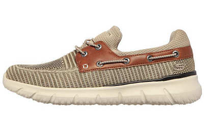 Skechers Del Retto Clean Slate Low Top Running Shoes Men's Taupe
