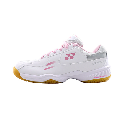 YONEX 220 Collection Slip Resistant, Abrasion Resistant, Breathable Coverage Low Top Badminton Shoes Women's White Pink