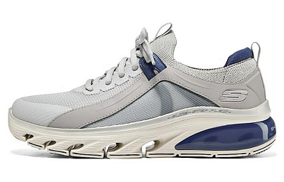 Skechers Glide Step Low Top Running Shoes Men's Gray Blue