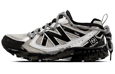 New Balance NB 410 V5 Anti Slip Wear Resistant Low Top Running Shoes Unisex Silver Black