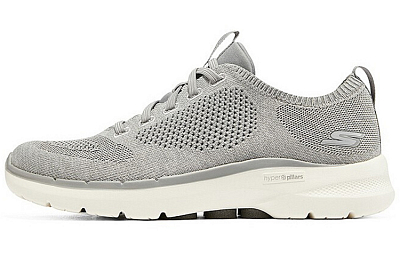 Skechers Go Walk 6 Shoes 'Grey Cream White'