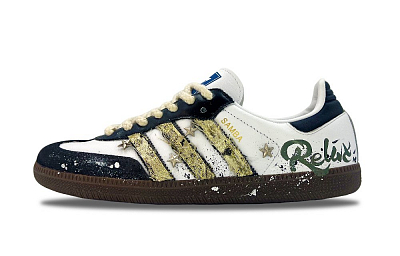 Adidas Originals SAMBA OG Slip Resistant Low Top Skateboard Shoes Unisex Black White