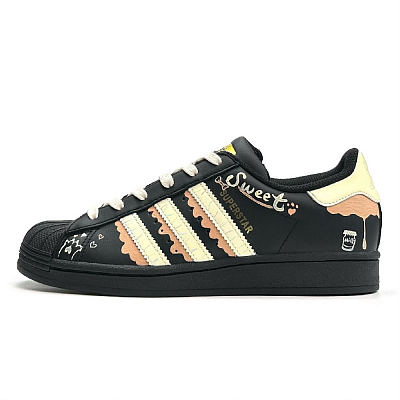 Adidas Originals Superstar Skateboard Shoes Unisex Low top Cream White/Coffee