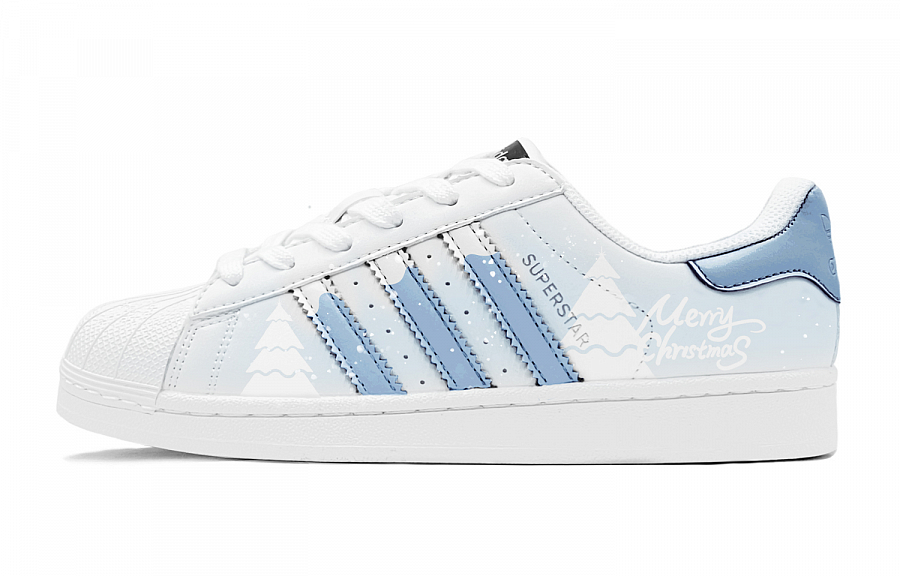 Adidas Originals Superstar Christmas Gift, Love Of Snowflake Low Top Skateboard Shoes Unisex Blue White купить в интернет-магазине Yoocart с быстрой доставкой по России.
