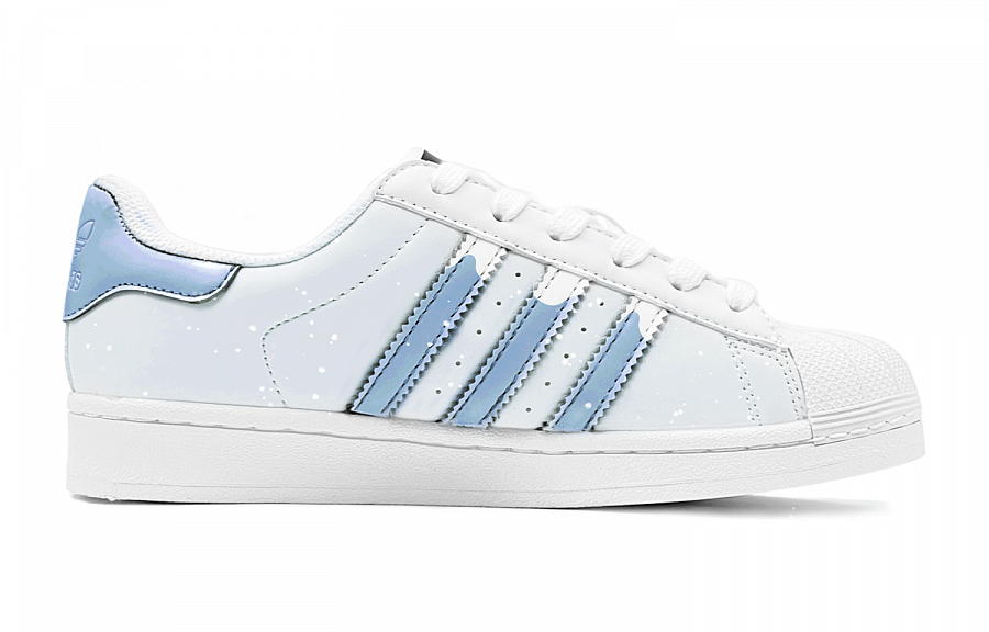Adidas Originals Superstar Christmas Gift, Love Of Snowflake Low Top Skateboard Shoes Unisex Blue White купить в интернет-магазине Yoocart с быстрой доставкой по России.
