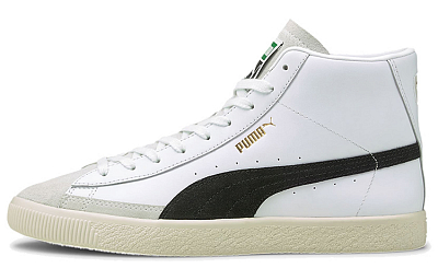 PUMA Basket Vintage Mid White Black Team Gold