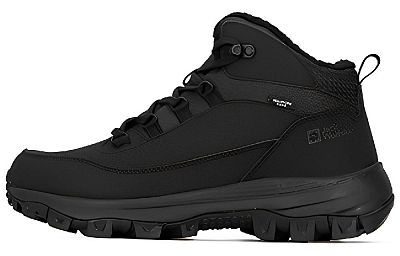 Jack Wolfskin Anti-Slip Wear-Resistant Mid-Top Outdoor Shoes Men's Black