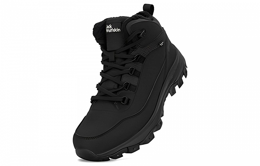 Jack Wolfskin Anti-Slip Wear-Resistant Mid-Top Outdoor Shoes Men's Black купить в интернет-магазине Yoocart с быстрой доставкой по России.