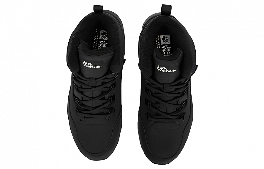 Jack Wolfskin Anti-Slip Wear-Resistant Mid-Top Outdoor Shoes Men's Black купить в интернет-магазине Yoocart с быстрой доставкой по России.