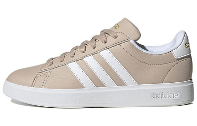 Adidas Grand Court Wonder Taupe Cloud White Gold Metallic Women's