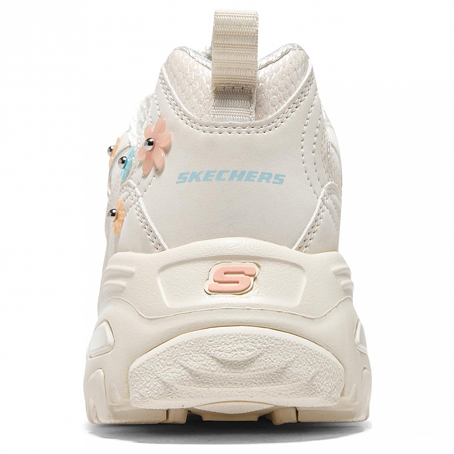 Skechers D'LITES 1.0 Flower Heart Bear*2 Low Top Chunky Sneakers Women's Beige White Blue купить в интернет-магазине Yoocart с быстрой доставкой по России.