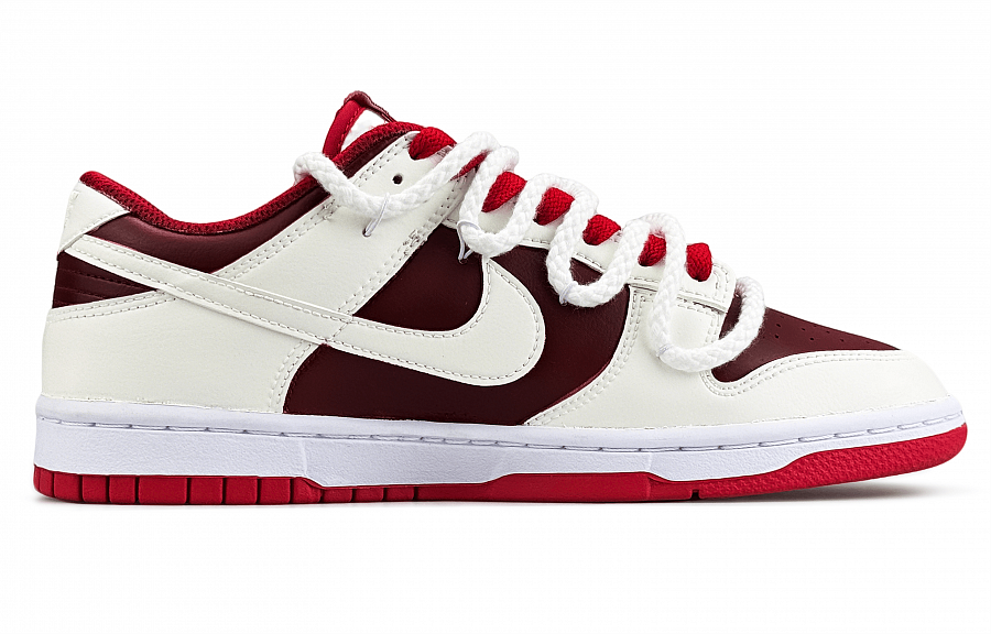Nike Dunk Abrasion Resistant Low top Skateboard Shoes Unisex White Red купить в интернет-магазине Yoocart с быстрой доставкой по России.