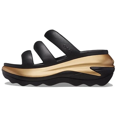 Crocs Slip Resistant Abrasion Resistant Slide Slippers Women's Black Gold