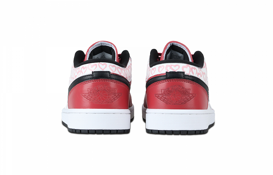 Jordan Air Jordan 1 Romantic Heartprints Low top Skateboard Shoes Unisex Red Pink купить в интернет-магазине Yoocart с быстрой доставкой по России.