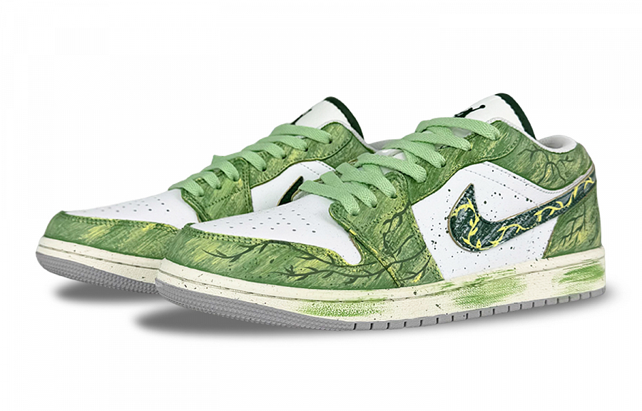 Jordan Air Jordan 1 Nine Mile Abrasion Resistant Low Top Vintage Basketball Shoes Unisex Emerald Green купить в интернет-магазине Yoocart с быстрой доставкой по России.