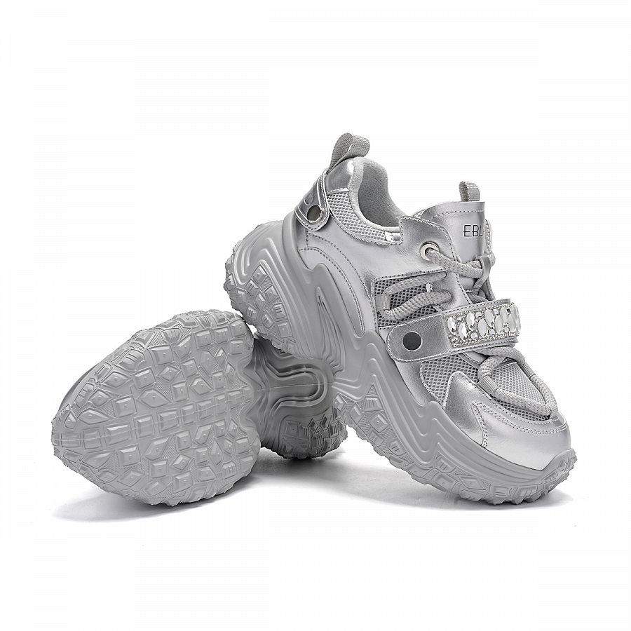 EBLAN Low Top Chunky Sneakers Women's Silver купить в интернет-магазине Yoocart с быстрой доставкой по России.