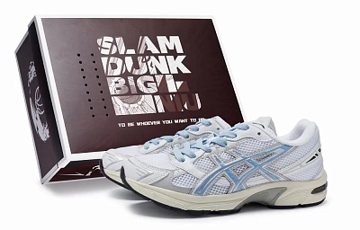 Asics Gel-1130 Cushioned Wear-Resistant Water-Resistant Low-Top Running Shoes Unisex White Gray Blue