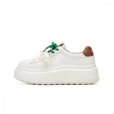 EBLAN Skateboard Shoes Women's White Brown