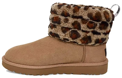 UGG Fluff Mini Quilted Leopard Fleece Lined 'Leopard Print' Women's