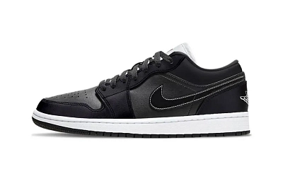 Jordan Air Jordan 1 Crow Black Support Low top Vintage Basketball Shoes Unisex Black