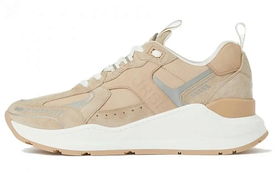 Burberry Panelled Lace-up Suede Sneakers