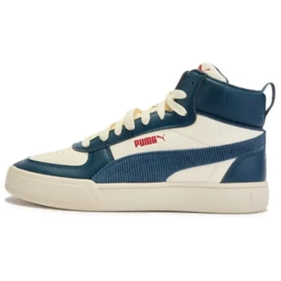 PUMA Caven Mid top Skateboard Shoes Unisex Beige White Blue