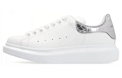 Alexander McQueen Oversized Sneaker 'Silver Crocodile' Women's
