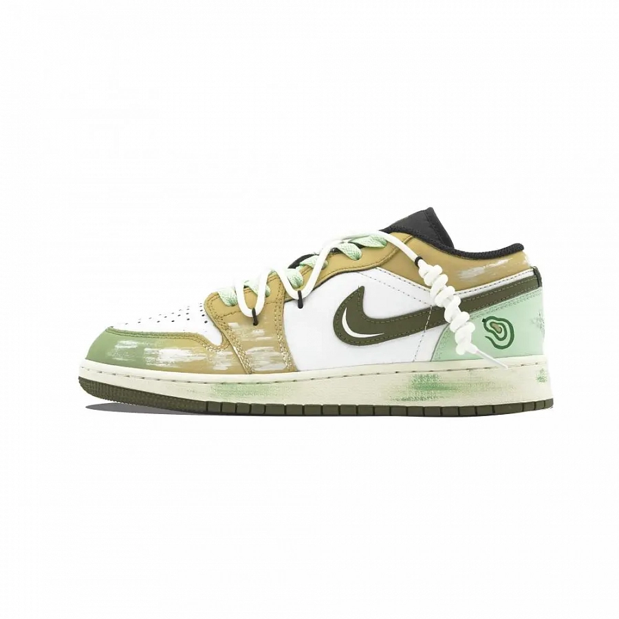 Jordan Air Jordan 1 Blue Cheese Cushioning, Wear Resistant Low top Vintage Basketball Shoes Men's Avocado Green купить в интернет-магазине Yoocart с быстрой доставкой по России.