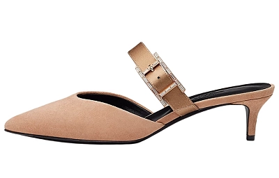 HERMES Closed Toe Slippers Women's Pink