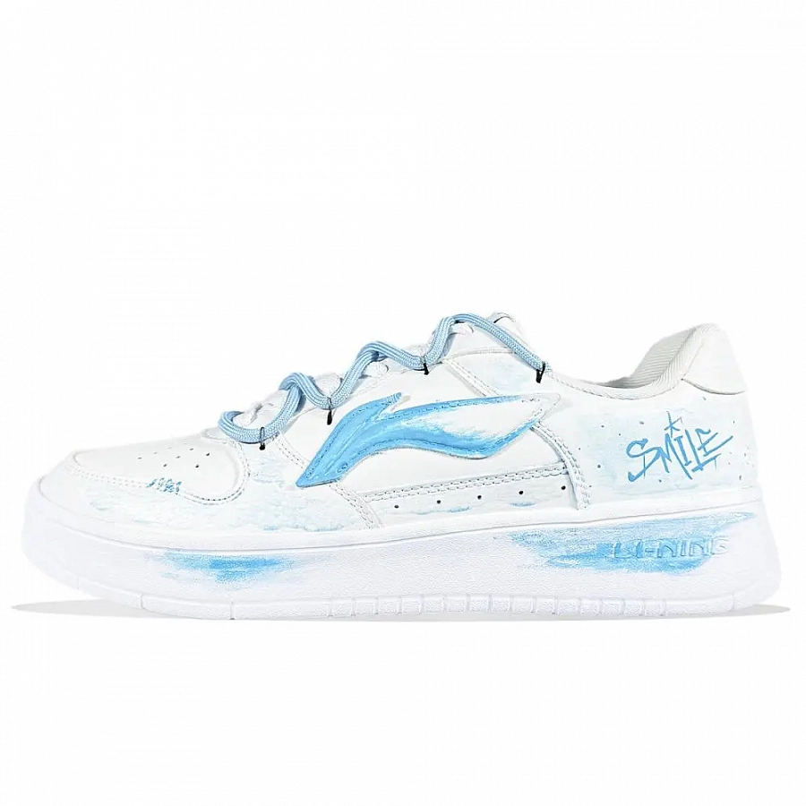 LiNing Pontoon Boats Waterproof Cushioning Low top Skateboard Shoes Women's Blue White купить в интернет-магазине Yoocart с быстрой доставкой по России.