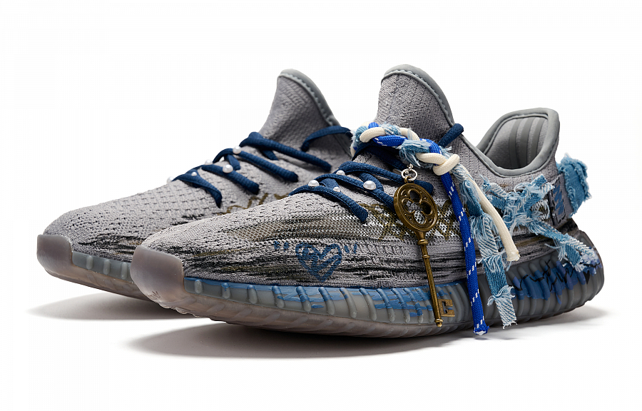 Adidas Originals Yeezy Boost 350 Breathable Low top Casual Shoes Unisex Gray Blue купить в интернет-магазине Yoocart с быстрой доставкой по России.