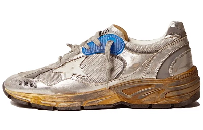 Golden Goose Dad Star Chunky Sneakers Men's Silver Brown